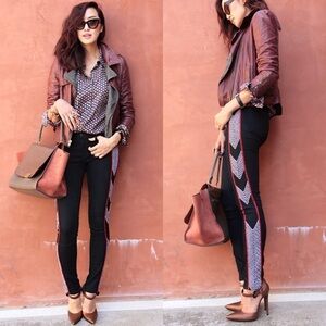 Rag&Bone Raja Black Red White Boho Celebrity Blogger Embroidered Jeans 24